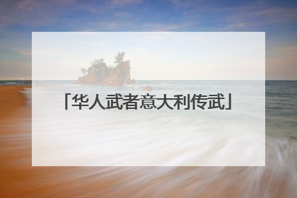华人武者意大利传武
