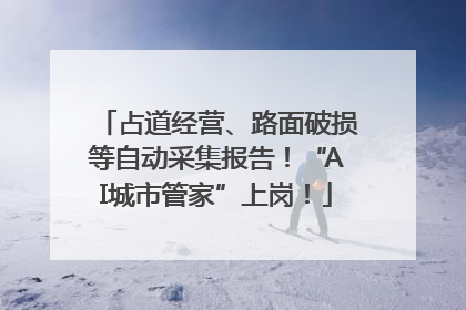 占道经营、路面破损等自动采集报告！“AI城市管家”上岗！