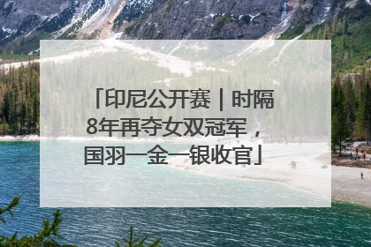 印尼公开赛｜时隔8年再夺女双冠军，国羽一金一银收官