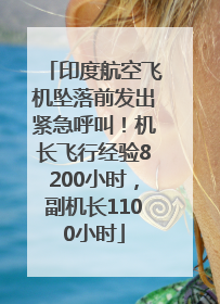 印度航空飞机坠落前发出紧急呼叫！机长飞行经验8200小时，副机长1100小时