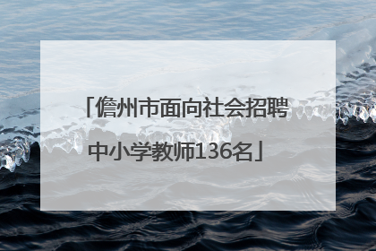 儋州市面向社会招聘中小学教师136名
