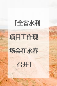 全省水利项目工作现场会在永春召开
