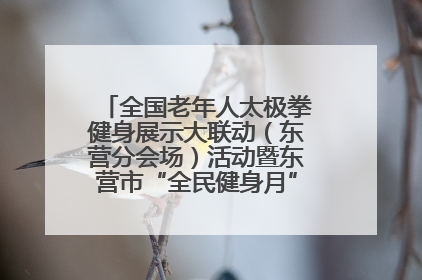 全国老年人太极拳健身展示大联动（东营分会场）活动暨东营市“全民健身月”启动仪式成功举行