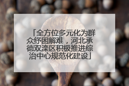 全方位多元化为群众纾困解难，河北承德双滦区积极推进综治中心规范化建设