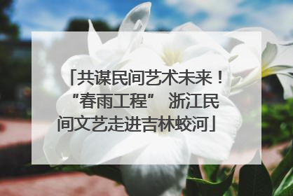 共谋民间艺术未来！“春雨工程” 浙江民间文艺走进吉林蛟河
