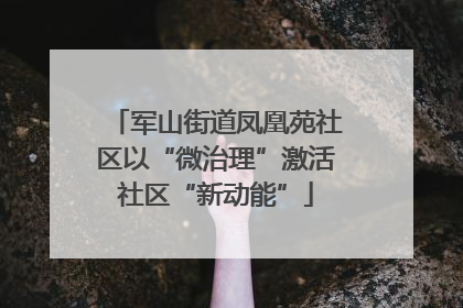 军山街道凤凰苑社区以“微治理”激活社区“新动能”