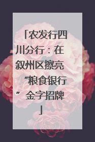 农发行四川分行：在叙州区擦亮“粮食银行”金字招牌