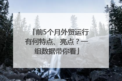 前5个月外贸运行有何特点、亮点？一组数据带你看