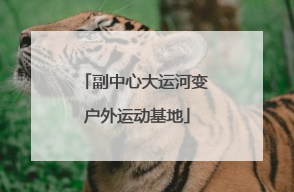 副中心大运河变户外运动基地