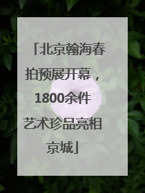 北京翰海春拍预展开幕，1800余件艺术珍品亮相京城