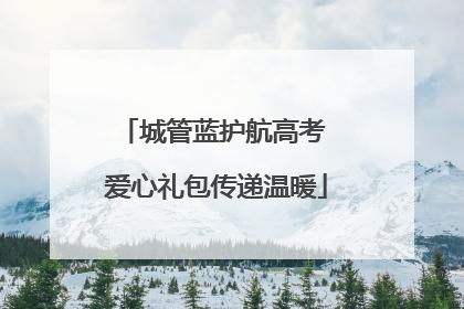 城管蓝护航高考 爱心礼包传递温暖