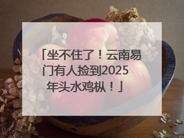 坐不住了！云南易门有人捡到2025年头水鸡枞！