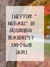 咸宁兴建“城市水缸”迎战汛期暴雨 蓄水量相当于195个标准泳池