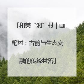 和美“湘”村｜画笔村：古韵与生态交融的传统村落