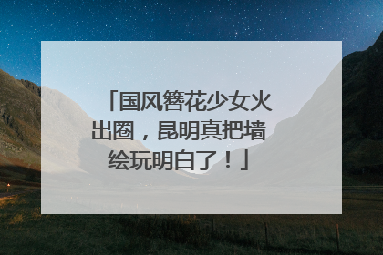 国风簪花少女火出圈，昆明真把墙绘玩明白了！