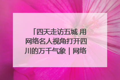 四天走访五城 用网络名人视角打开四川的万千气象｜网络名人四川行