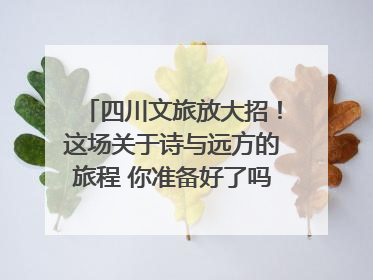 四川文旅放大招！这场关于诗与远方的旅程 你准备好了吗？｜新闻发布最前线·深一度