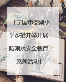 宁国市鼎湖小学多措并举开展防溺水安全教育系列活动