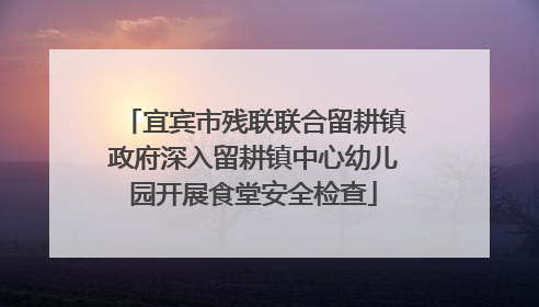 宜宾市残联联合留耕镇政府深入留耕镇中心幼儿园开展食堂安全检查
