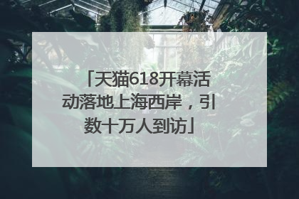 天猫618开幕活动落地上海西岸，引数十万人到访