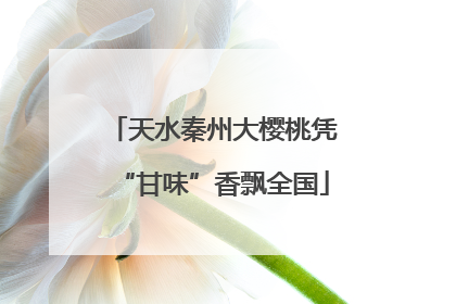天水秦州大樱桃凭“甘味”香飘全国