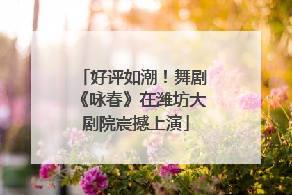 好评如潮！舞剧《咏春》在潍坊大剧院震撼上演