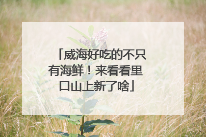 威海好吃的不只有海鲜！来看看里口山上新了啥