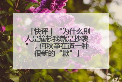 快评丨“为什么别人是撞衫我就是抄袭”,何秋亊在道一种很新的“歉”