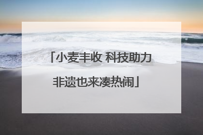 小麦丰收 科技助力 非遗也来凑热闹