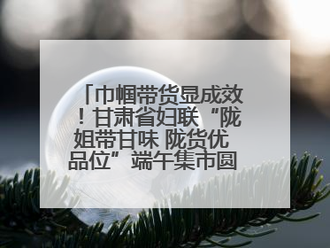 巾帼带货显成效！甘肃省妇联“陇姐带甘味 陇货优品位”端午集市圆满收官