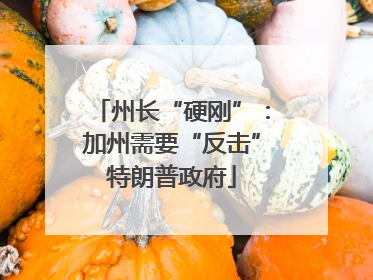 州长“硬刚”：加州需要“反击”特朗普政府