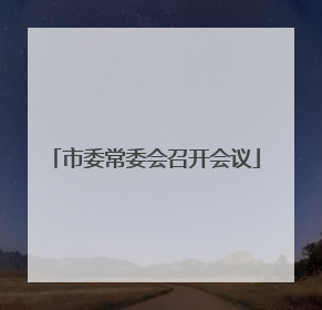 市委常委会召开会议