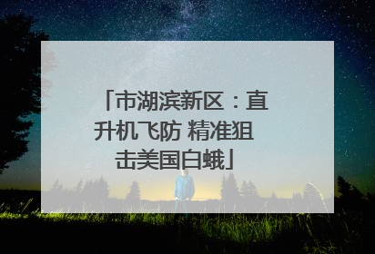 市湖滨新区：直升机飞防 精准狙击美国白蛾