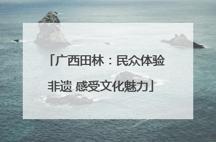 广西田林：民众体验非遗 感受文化魅力