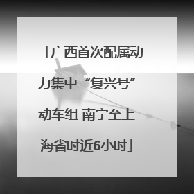 广西首次配属动力集中“复兴号”动车组 南宁至上海省时近6小时