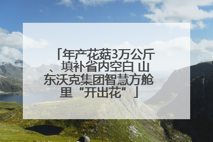 年产花菇3万公斤、填补省内空白 山东沃克集团智慧方舱里“开出花”