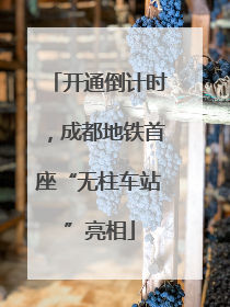 开通倒计时，成都地铁首座“无柱车站”亮相