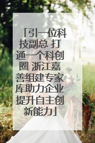 引一位科技副总 打通一个科创圈 浙江嘉善组建专家库助力企业提升自主创新能力