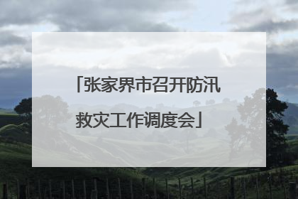 张家界市召开防汛救灾工作调度会