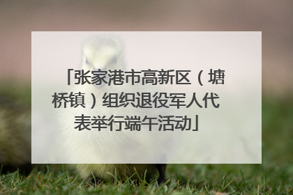 张家港市高新区（塘桥镇）组织退役军人代表举行端午活动