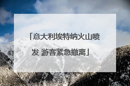 意大利埃特纳火山喷发 游客紧急撤离