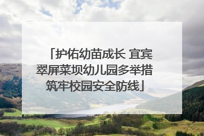 护佑幼苗成长 宜宾翠屏菜坝幼儿园多举措筑牢校园安全防线