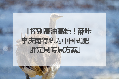挥别高油高糖！酥咔李庆南特膳为中国式肥胖定制专属方案