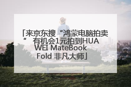来京东搜“鸿蒙电脑拍卖” 有机会1元拍到HUAWEI MateBook Fold 非凡大师
