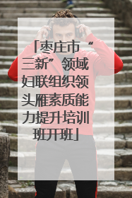 枣庄市“三新”领域妇联组织领头雁素质能力提升培训班开班
