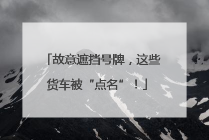 故意遮挡号牌，这些货车被“点名”！