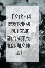 文化+科技双轮驱动 四川文旅融合成果亮相深圳文博会