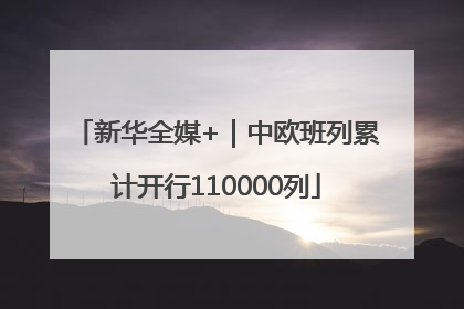 新华全媒+｜中欧班列累计开行110000列