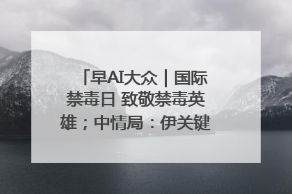 早AI大众｜国际禁毒日 致敬禁毒英雄；中情局：伊关键核设施被摧毁