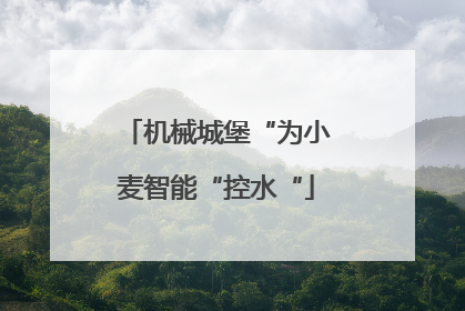 机械城堡“为小麦智能“控水“